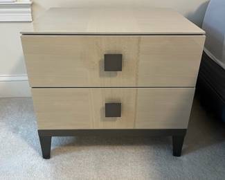 C19 - $225. PAIR of Nightstands from Ambiente Modern Furniture. ALF Italian Designs "Mont Blanc" series. Measures 24" x 19" x 22" tall. All drawers slide - very good, gently used condition.