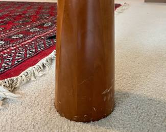 C18 - $225. Waterfall Glass Coffee Table or Media Stand. Measures 42" wide x 21" deep x 23.5" tall. I believe it is Italian - no name or marks found.