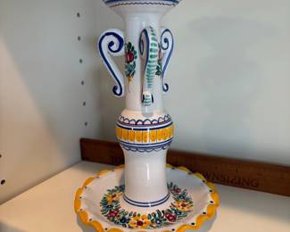 C61 - $15. Lidova Tvorba Uhersky BrodCzech Pottery. Measures 9" Tall