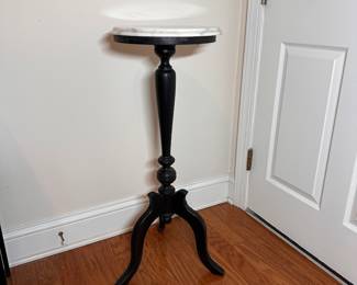 C44 - $75. Marble Top Fern Stand. Measures 14" x 36". Marble top lifts off - has a little staining
