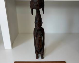 C85 - $65. African Senufo Hand Carved Wood Maternity Figure. Measures 14.5 Tall