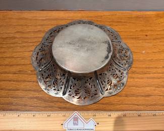 CS2 - $475. Sterling Silver Pierced Bowl. 220 grams.