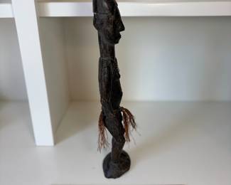 C83 - $25. African Hand Carved Wood Folk Art Man. Measures 16.5" Tall