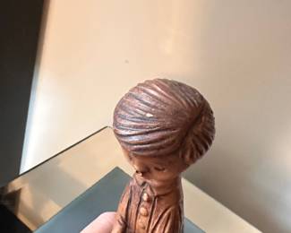 C11 - $125. PAIR of Margit Kovacs Figurines. Mid Century Terra Cotta Figurines by well known Hungarian artist, Margit Kovacs (1902-1977). Choir Boy has a very minor chip in his hair. No issues with the girl noted. Measures 7.75" tallest point.