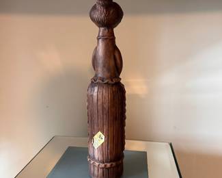 C12 - $100. Margit Kovacs Figurine. Measures 13" tall. Mid Century Terra Cotta Figurine by well known Hungarian artist, Margit Kovacs (1902-1977). Has the Original Sticker on the Back "Made in Hungary"