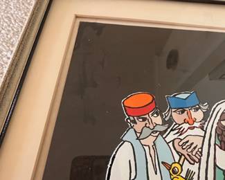 C3 - $250. Jovan Obican (French Yugoslav) "Village Jeweler". Artist Proof / edition of 300. Framed it measures 26.5" x 21.5".