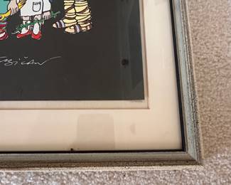 C3 - $250. Jovan Obican (French Yugoslav) "Village Jeweler". Artist Proof / edition of 300. Framed it measures 26.5" x 21.5".
