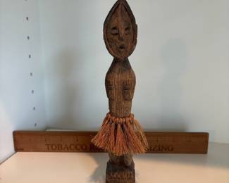 C52 - $10. African Tribal Hand Carved Figure. Measures 8.75" Tall