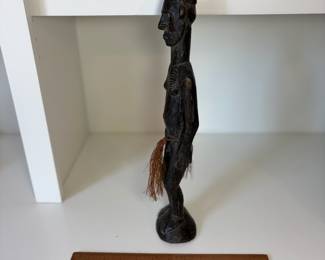 C83 - $25. African Hand Carved Wood Folk Art Man. Measures 16.5" Tall