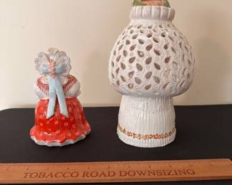 C152 - $50 Pair. Hungarian Pottery Figurines. Karancs 6" tall. Kumoc 9" tall. Both in excellent condition.