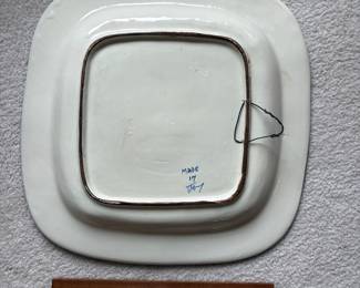 C135 - $35. Vintage Deruta Umbria Square Platter.