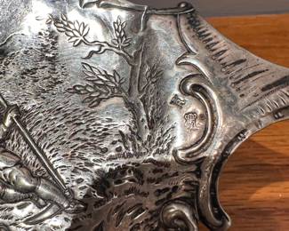 CS7 - $300. French Sterling Tray. Approx 9" x 5". Weighs 118g.