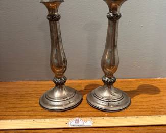 CS6 - $900. Sterling Candlesticks. Not weighted. 436 grams for the pair.