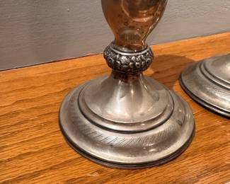 CS6 - $900. Sterling Candlesticks. Not weighted. 436 grams for the pair.