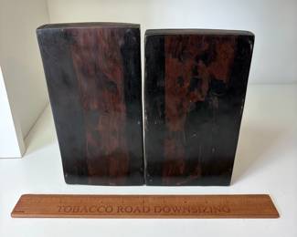 C88 - $20. Vintage African Hand Carved Wood Bookends Man and Woman. Measures 8" Tall