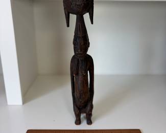 C85 - $65. African Senufo Hand Carved Wood Maternity Figure. Measures 14.5 Tall