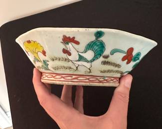 C154 - $20. Vintage Turquoise Chinese Bowl. Measures 7.25" x 2.25".