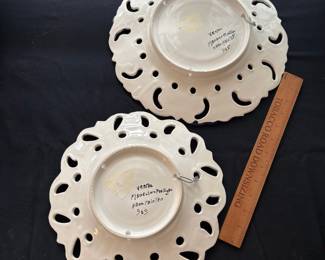C138- $30. Pair Vestal Plates. Portugal.