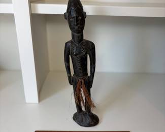 C83 - $25. African Hand Carved Wood Folk Art Man. Measures 16.5" Tall