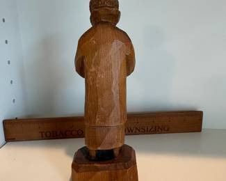 C50 - $8. Hand Carved Wood Man. Measures 8" Tall