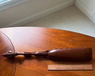 C72 - $25. African Hand Carved Folk art Decorative Scoop. Measures 4" W x 24" Tall