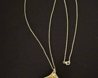 Ginko leaf necklace