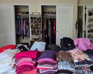 Shoes, belts, clothing