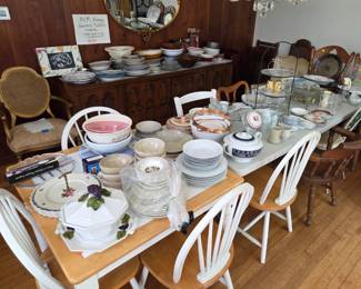 Glassware, plates, platters