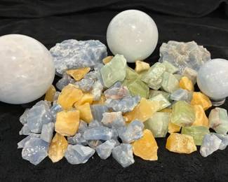 Calcite Spheres, Chunks Pieces