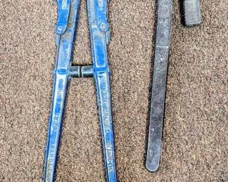 Vintage Bolt Cutters Pipe Wrench