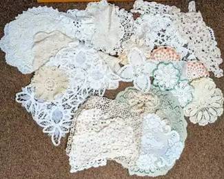 Handmade Doilies Various Sizes Shapes