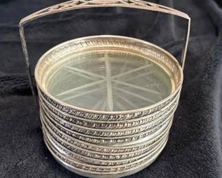 Vintage Sterling Silver Coasters