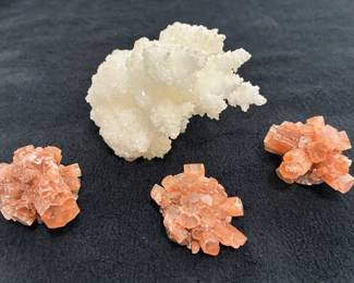 Beautiful, White Orange Argonite Crystals