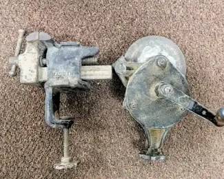 Vintage Top Vice Hand Bench Grinder