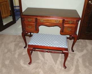 Vanity with bench