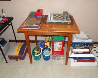 Table, Chess Set, Legos