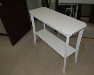 White sofa table