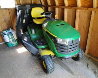 John Deere S120 Tractor with Bag Catcher