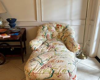 Very comfortable chaise lounge in Scalamandre chintz