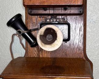 Oak Antique Phone