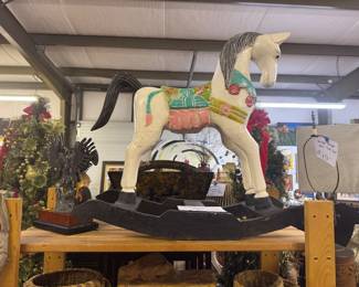 Painted rocking horse