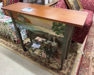 Tole painted side table