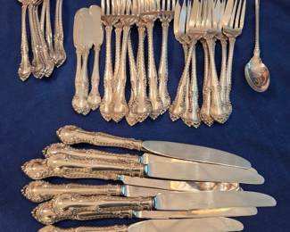 Sterling Silver. Partial Gorham flatware set