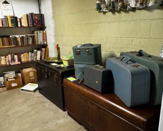 Vintage luggage, old trunk
