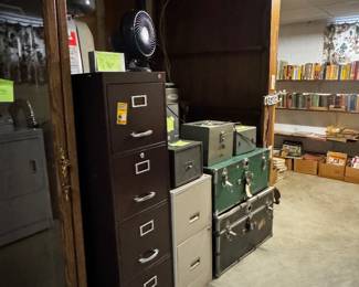 Gun cabinet file cabinet books