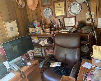 Office / pair new three section legle bookcases