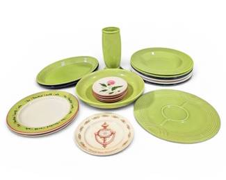 Lot of 18 Assorted Plates, Bowls, Other Home Dinnerware Items Fiesta, Homer Laughlin, Stangl