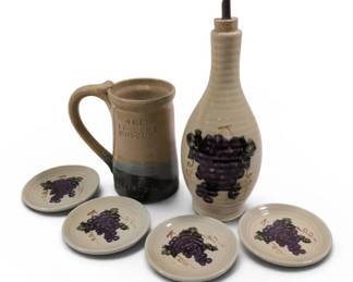 Stoneware Grape Coaster Set, Cruet Empire State Museum Mug