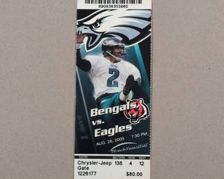 2005 Cincinnati Bengals vs Philadelphia Eagles Ticket Stub Lincoln Financial Field NFL Memorabilia