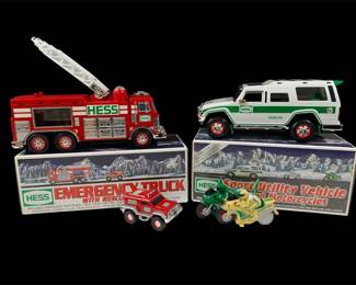 Lot of 2 Vintage Hess Trucks Motorcycles